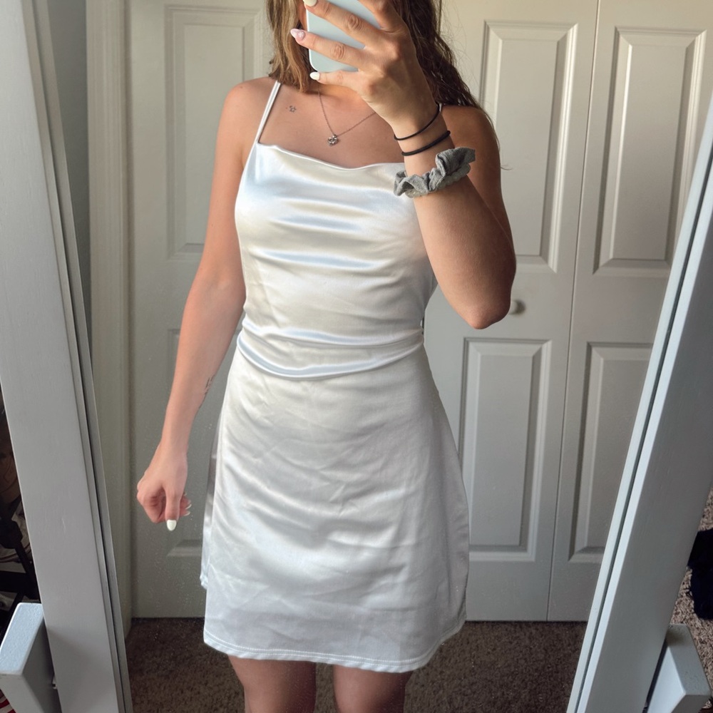 ZAFUL Women's Satin Spaghetti Strap Mini Dress